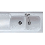 LAVELLO 120X50 sx CERAMICA GALASSIA BIANCO 5005