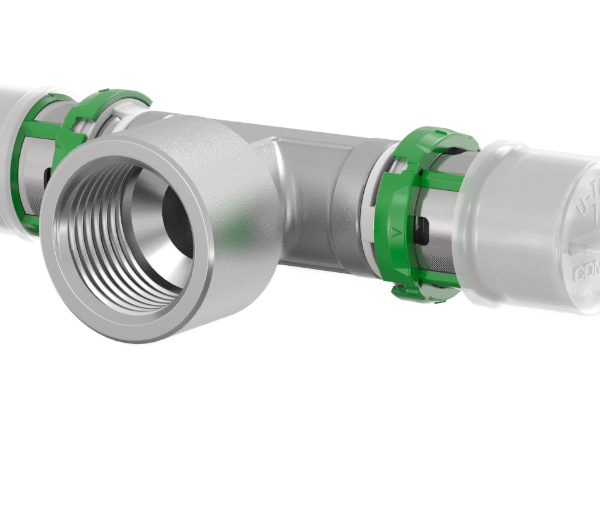 TEE FEMMINA PRESSARE 1"x40 FEMMINA PER TUBO MULTISTRATO