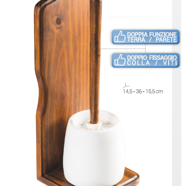 METAFORM SERIE MATHILDE PORTA SCOPINO LEGNO CERAMICA METAFORM