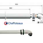 Kit scarico fumi coassiale 60/100 1mt caldaia condensazione