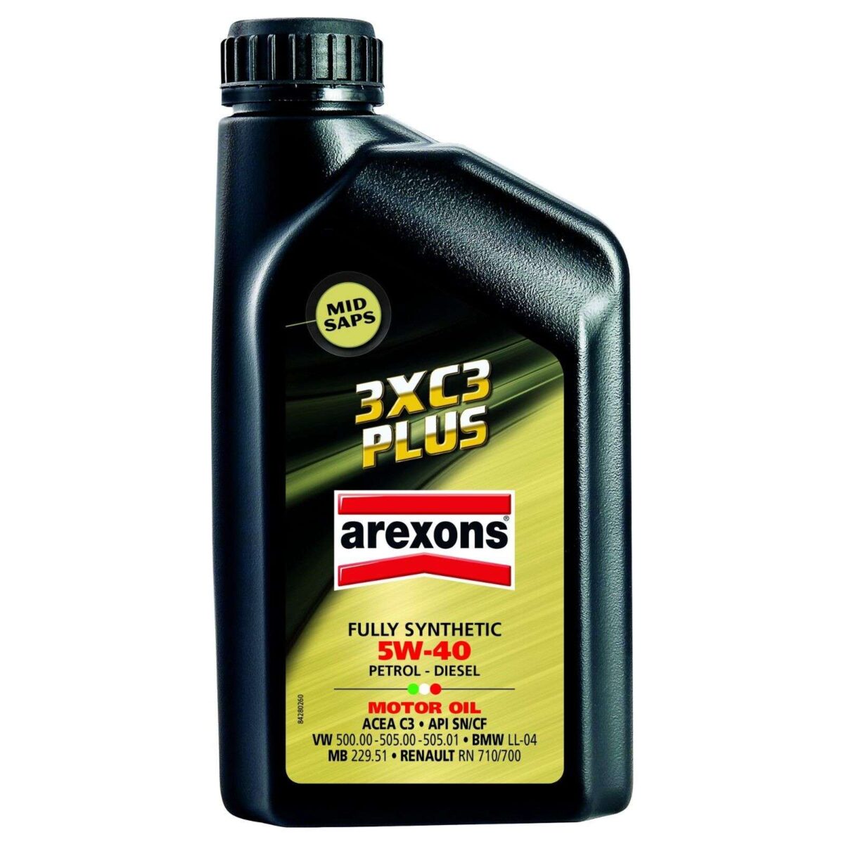 3XC3 PLUS 5W-40 PETROL- DIESEL LUBRIFICANTE SINTETICO LT 1 AREXONS 9383 - immagine 1