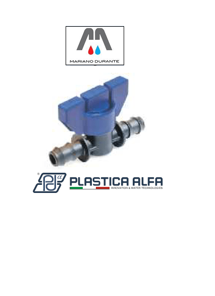 VALVOLA A CILINDRO ø16 A PORTAGOMMA PLASTICA ALFA 18530