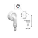 PIPETTA PVC SCARICO CONDENSA A GOMITO 1"