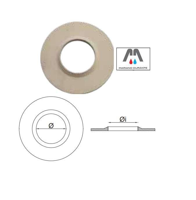 0080704 GUARNIZIONE CONICA BIANCA 1/2 - 3/4 - 1" - 1"1/4 - 1"1/2 PIATTA - immagine 1