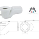 CURVA TECNICA WC ø90 - ø100 - ø110 SCARICO TERRA/PARETE