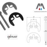 Kit fissaggio per rubinetto miscelatori 2 viti M6 in acciaio INOX
