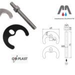 fissaggio miscelatore vite singola M8 in acciaio INOX