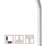 TUBO SCARICO CASSETTA ZAINO 50-32-H.80 SAGOMATO C.R.1508