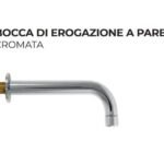 BOCCA DI EROGAZIONE PESANTE A PARETE CROMO CM.19