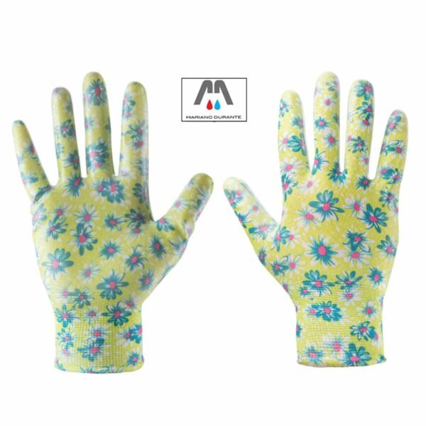 GUANTI DA GIARDINAGGIO FLOREALI COTONE E NITRILE MULTIUSO
