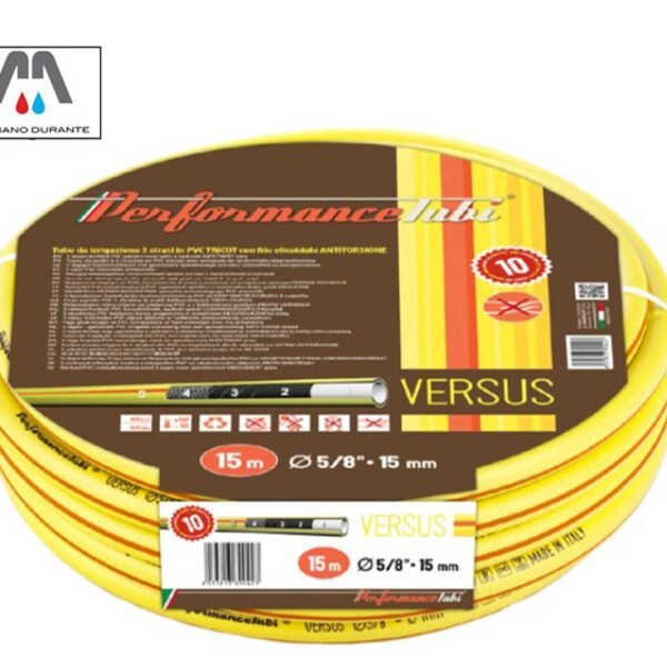 TUBO IRRIGAZIONE GIARDINAGGIO VERSUS ANTITORSIONE PVC MAGLIATO