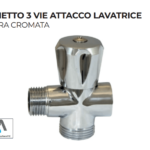 RUBINETTO SOTTOLAVABO 3 VIE ATTACCO LAVATRICE 1/2X3/4