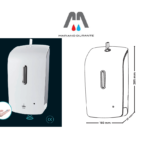 DISPENSER AUTOMATICO SAPONE LIQUIDO 1LITRO ABS BIANCO