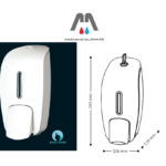 DISPENSER MANUALE PER SAPONE LIQUIDO ABS BIANCO