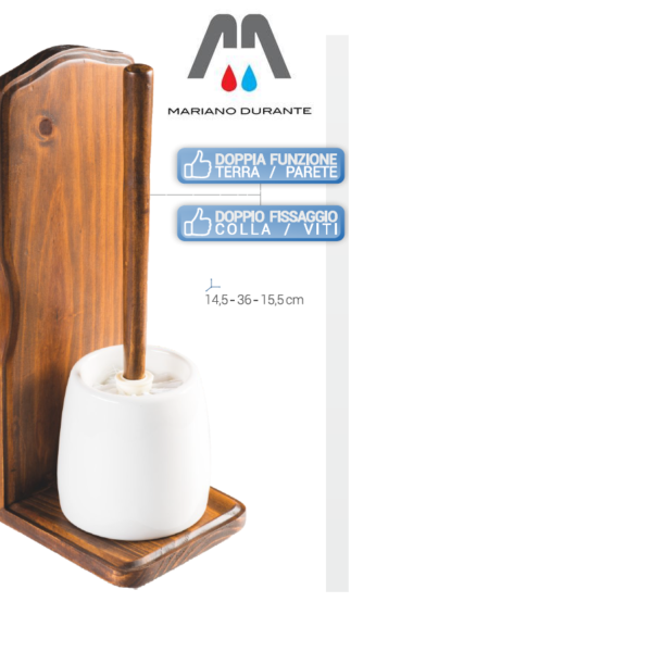 METAFORM SERIE MATHILDE PORTA SCOPINO LEGNO CERAMICA METAFORM