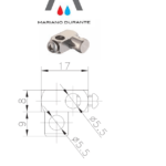 GANCIO X SALTARELLO SNODINO DOPPIO OTTONE CROMATO