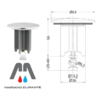 TAPPO COPRIPILETTA NORTON UNIVERSALE 1”1/4 X Ø 63