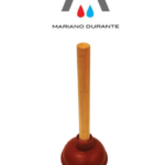 STURATORE IN GOMMA CON MANICO IN LEGNO ø 120