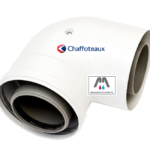 Curva coassiale 90° m/f 80-125 caldaia 3318091 Chaffoteaux