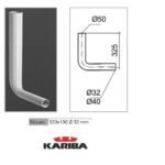 TUBO SCARICO 50x40x325 BIANCO X CASSETTA ZAINO KARIBA 205433