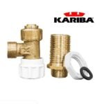 RUBINETTO D'ARRESTO 3/8 C/RACC.1/2-3/8 X CASSETTA KARIBA 305229