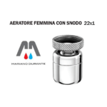 AERATORE ROMPIGETTO FILTRINO 360°  CON SNODO 22X1 FEMMINA CROMATO