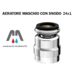 AERATORE ROMPIGETTO FILTRINO 360° MASCHIO CON SNODO 24X1 MASCHIO CROMATO