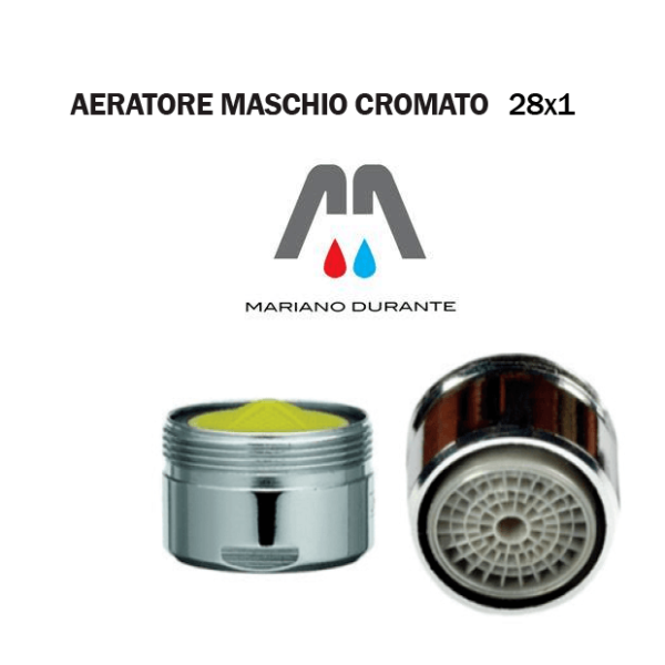 AERATORE ROMPIGETTO FILTRINO MASCHIO  28X1 MASCHIO CROMATO ((5 PEZZI))