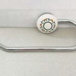 ARREDO BAGNO - PORTA ROTOLO CLASSICO - COUNTRY CERAMICA/ACCIAIO DIPINTO A MANO