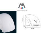 ASCIUGAMANI ELETTRICO ROCKET 1800W AZIONAMENTO A SENSORE ABS BIANCO HOTEL