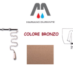 BATTERIA DI SCARICO MECCANISMO  PER CASSETTA ESTERNA ALTA COLORE BRONZO