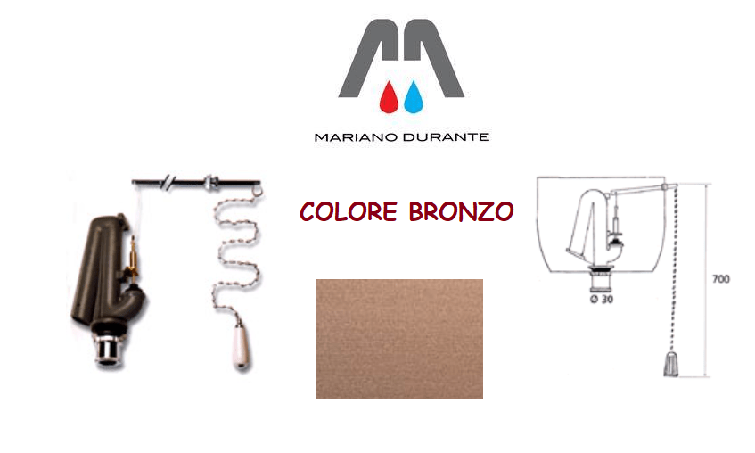BATTERIA-DI-SCARICO-MECCANISMO-PER-CASSETTA-ESTERNA-ALTA-COLORE-BRONZO-123451610997 BATTERIA DI SCARICO MECCANISMO PER CASSETTA ESTERNA ALTA COLORE BRONZO - immagine 1