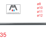 CANNETTA TUBO IN RAME CROMATO X MONOFORO SOTTOLAVABO RIGIDA CM35 ø8 ø10 ø11 ø12