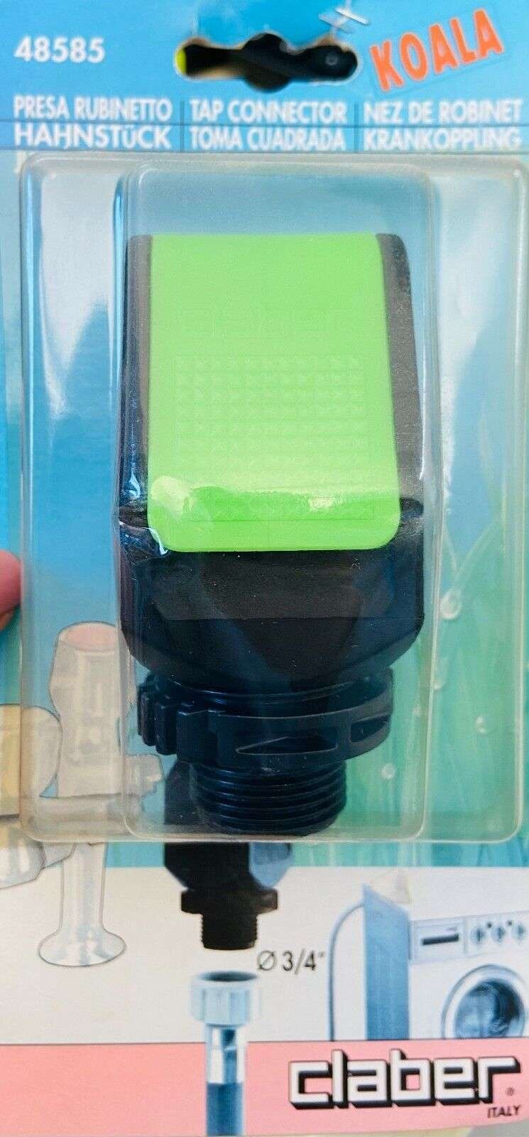CLABER-48585-PRESA-RUBINETTO-KOALA-34-FEMMINA-X-LAVATRICE-ATTACCO-124639483773 CLABER 48585 PRESA RUBINETTO KOALA 3/4 FEMMINA X LAVATRICE ATTACCO - immagine 1