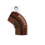 CURVA 45° A GOMITO SMALTATA MARRONE X STUFE A LEGNA CANNA FUMARIA DIAM.100