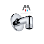 CURVETTA DOCCIA CON ROSONE M.M. 1/2 OTTONE CROMATO