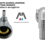 CURVETTA SCARICO LAVATRICE LAVASTOVIGLIE ATTACCO 1" OTTONE CROMO