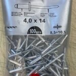 FRIULSIDER- BLISTER RIVETTI 4X14 Acciaio e Alluminio conf.100pz