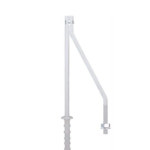 FRIULSIDER Coppia Mensole, Supporti x Pilozzi e Lavabi Bianco cm 46 Regolabile