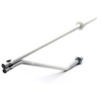 FRIULSIDER Coppia Mensole, Supporti x Pilozzi e Lavabi Bianco cm34 Regolabile