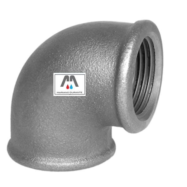 GOMITO FEMMINA FEMMINA GHISA ZINCATA