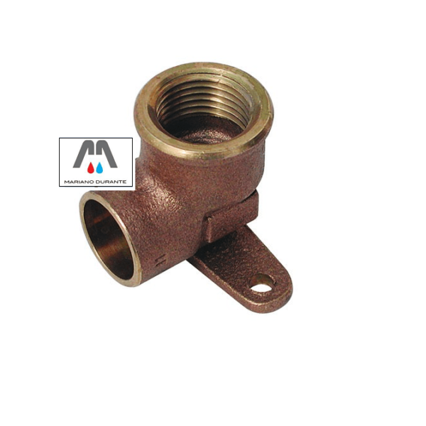 GOMITO FLANGIATO BRONZO A SALDARE FILETTATO FEMMINA