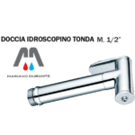 IDROSCOPINO DOCCETTA A PULSANTE TONDA OTTONE CROMATO 1/2 POLLICE