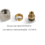 KIT ADATTATORE x MULTISTRATO NICHELATO 16X1/2 pollice Confezione 10 pezzi
