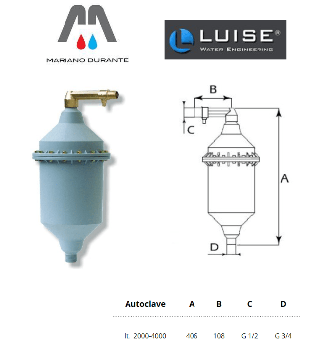 LUISE-ALIMENTATORE-AUTOMATICO-DARIA-MAXI-X-AUTOCLAVE-della-capacita-max-4000LT-123706438990 LUISE ALIMENTATORE AUTOMATICO D'ARIA MAXI X AUTOCLAVE della capacità max. 4000LT - immagine 1