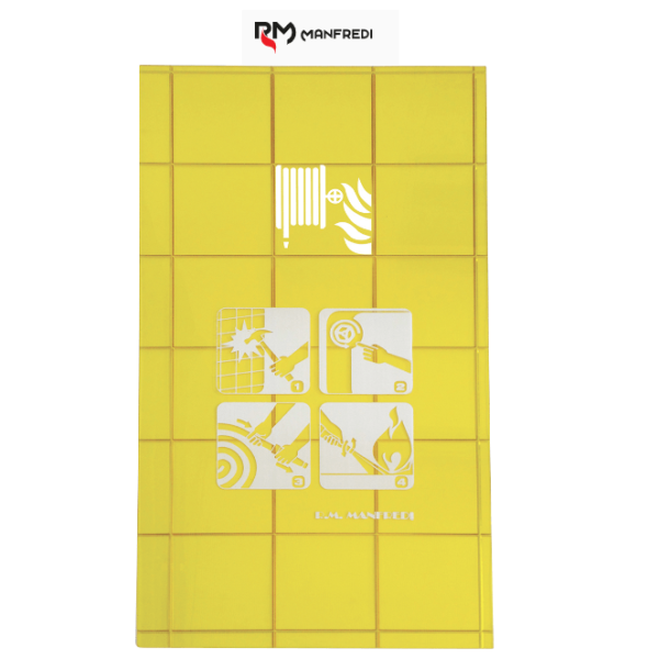 Lastra BREAK POINT x idrante DN 45 antincendio 292x495 mm Manfredi FRANGIBILE