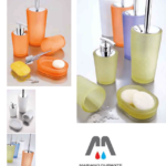 METAFORM MENHIR PORTA SAPONE ARANCIO DA APPOGGIO IN POLIRESINA