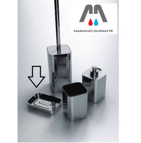 METAFORM MIRROR PORTA SAPONE DA APPOGGIO CROMATO IN ABS