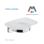 METAFORM PORTA SAPONE MOVIN' CROMO E VETRO OPACO