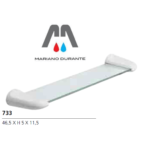 METAFORM SERIE EVY MENSOLA CM 46,5  BIANCO ABS/PVC/VETRO